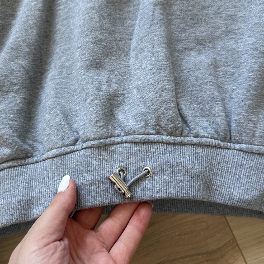 NEW- For Love & Lemons Josie Gray Sweatshirt - Picture 5 of 12